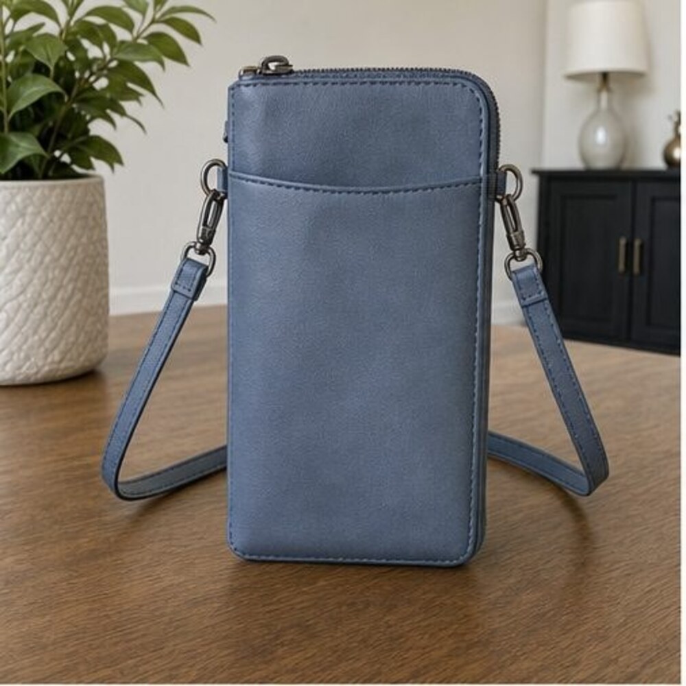 Mauve Suede Crossbody Bag